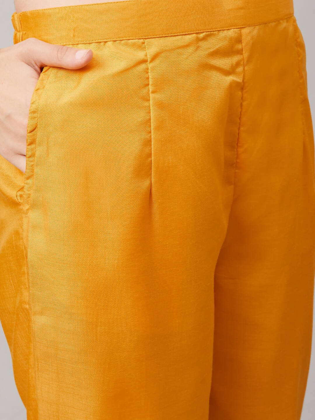 Yellow Organza Embroidered Kurta with Bottom & Dupatta - Salimar
