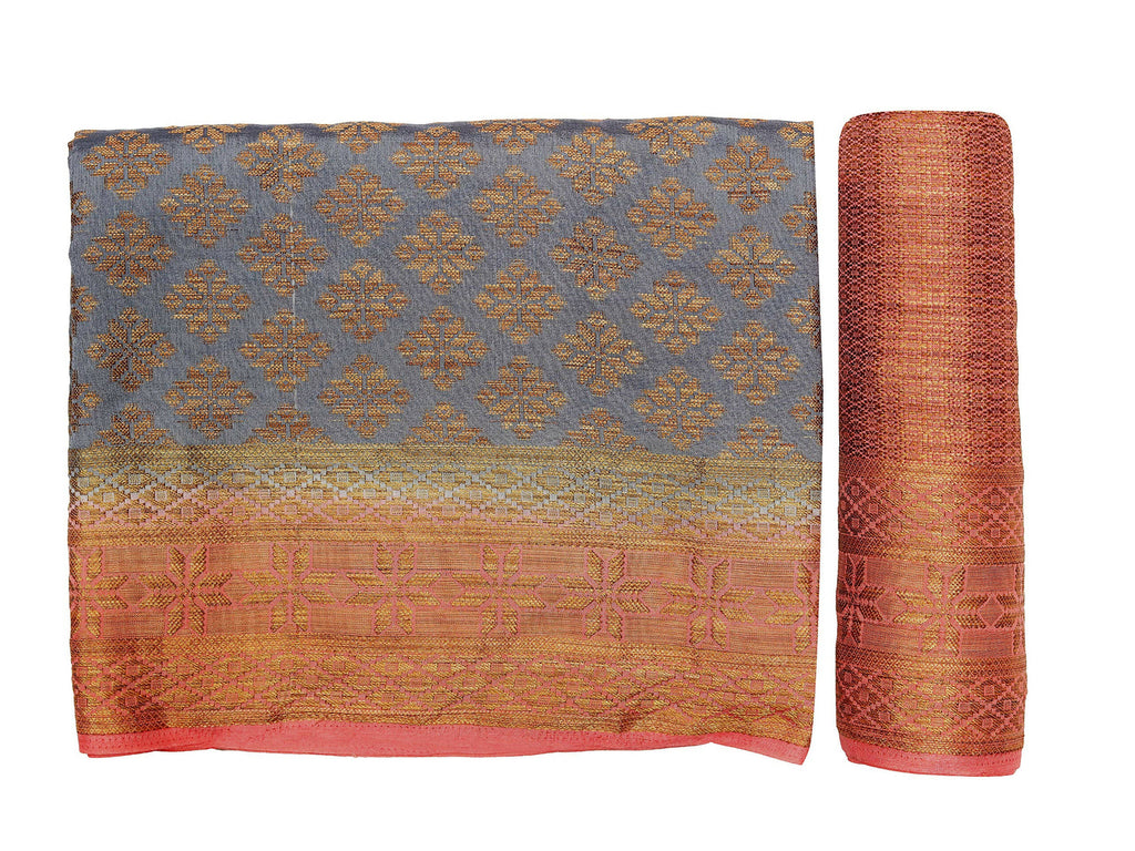 Mimosa Women's Patola Art Silk Grey Saree