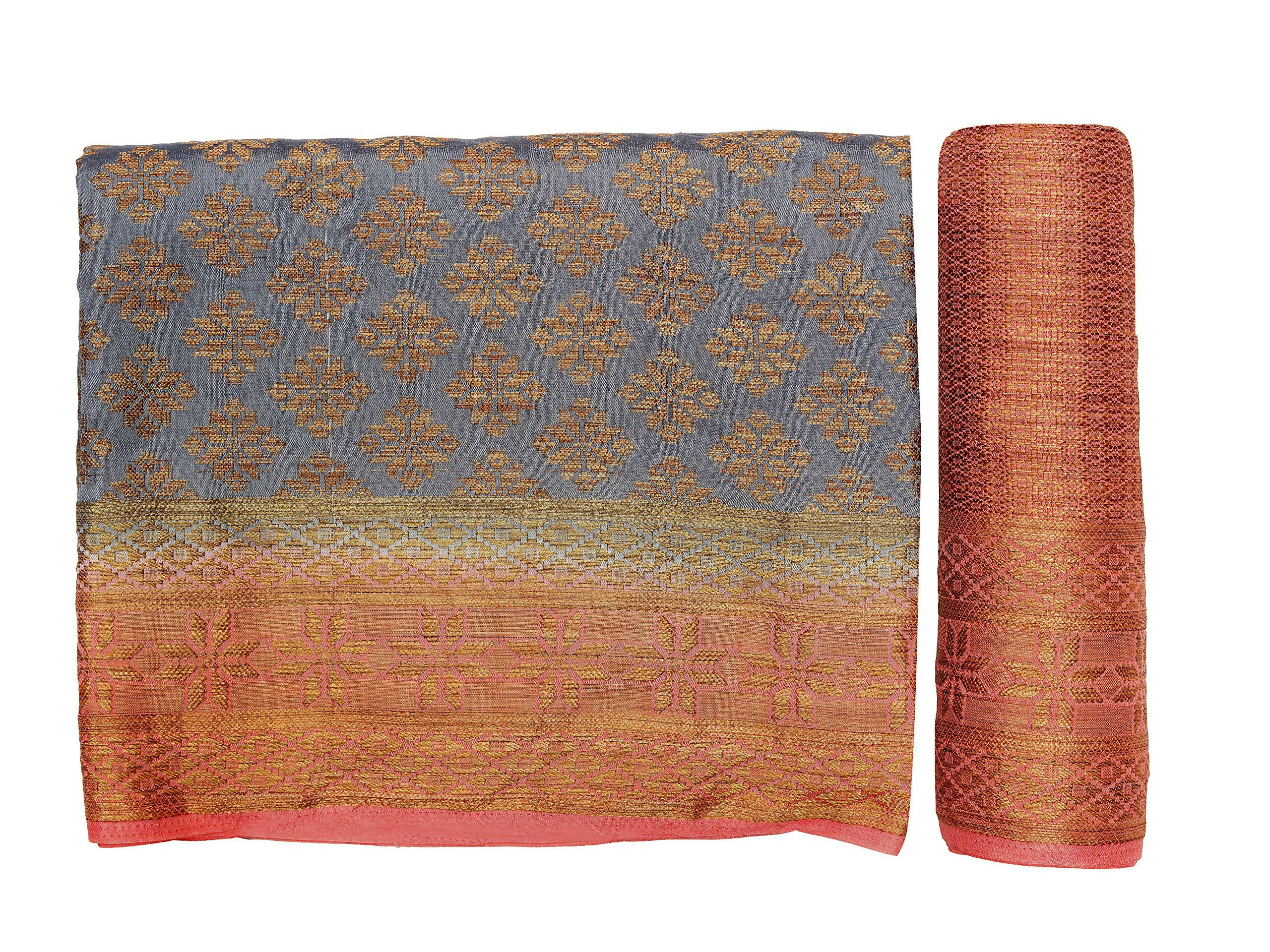 Mimosa Women's Patola Art Silk Grey Saree