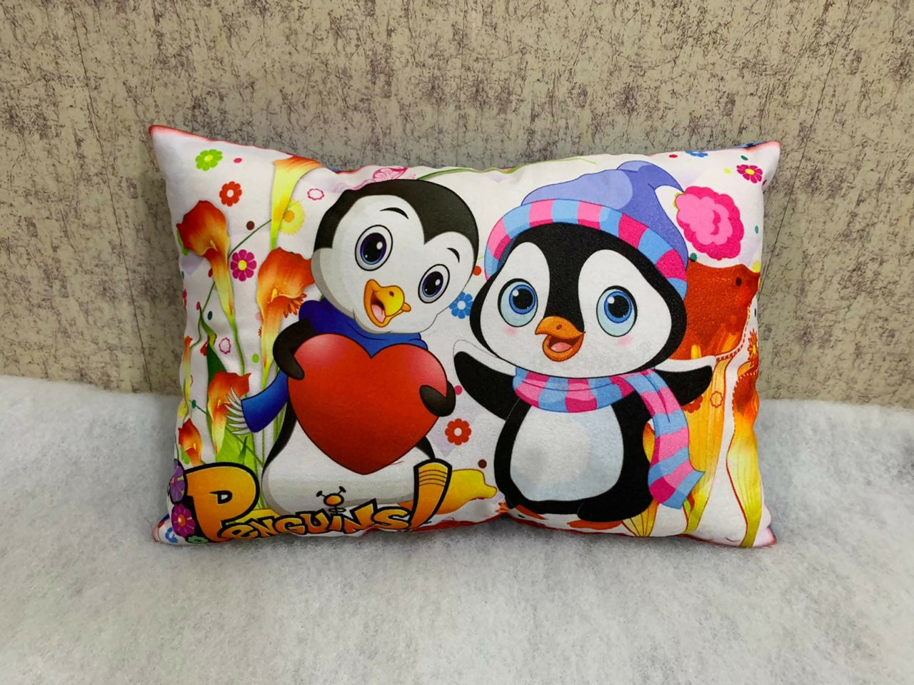 Unique Fashion Microfibre Filled Cushion For Kids - Penguin