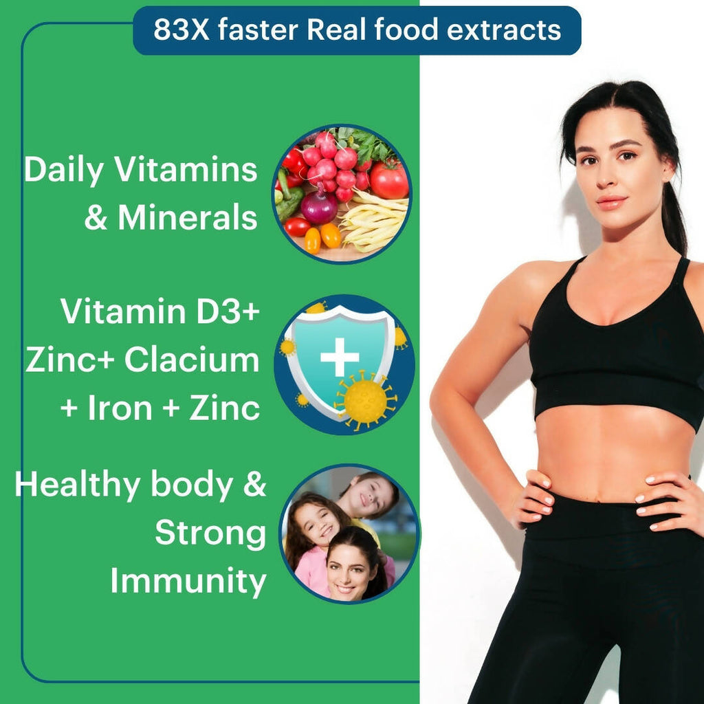 Laurik Multivitamin Supplements For Women | Vitamin A, C, D ,E With B Vitamins, Iron, Zinc And Calcium Tablets