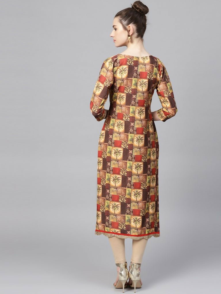 Ahalyaa Women's Traditional wear Kurta - Multi Color