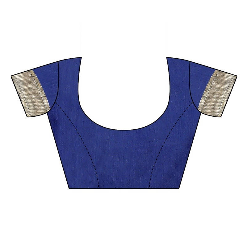 Vamika Banarasi Jacquard Weaving Blue Saree (Siri Blue)