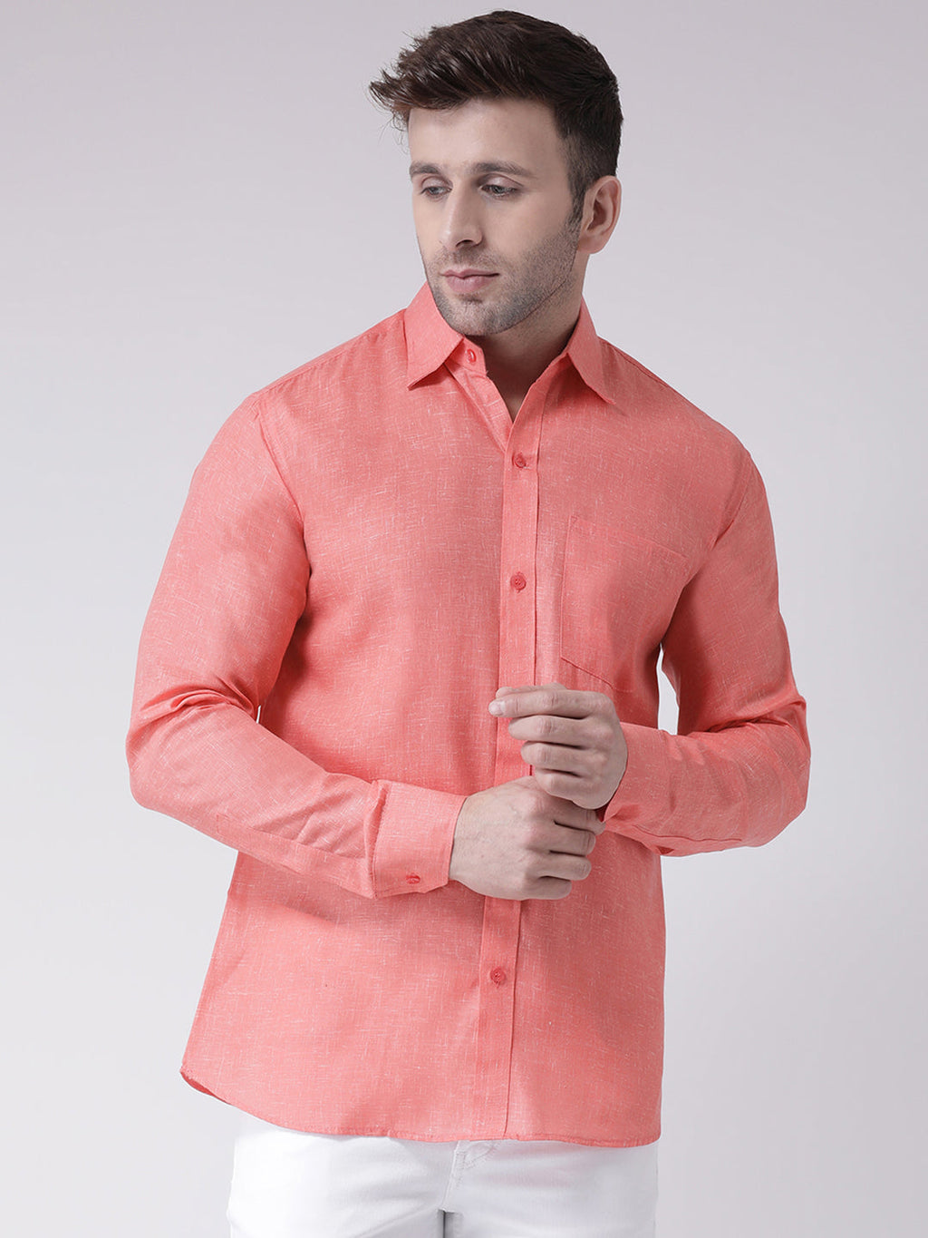 RIAG Orange Men's Full Sleeves Shirt