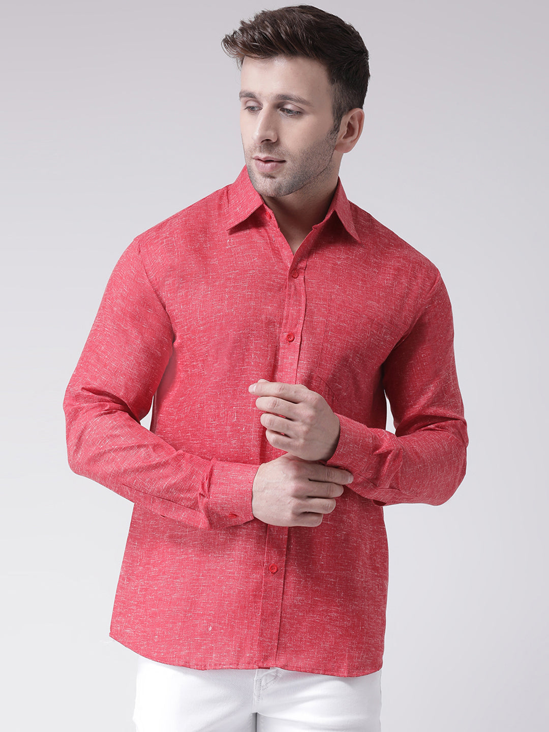 RIAG Red Men's Full Sleeves Shirt