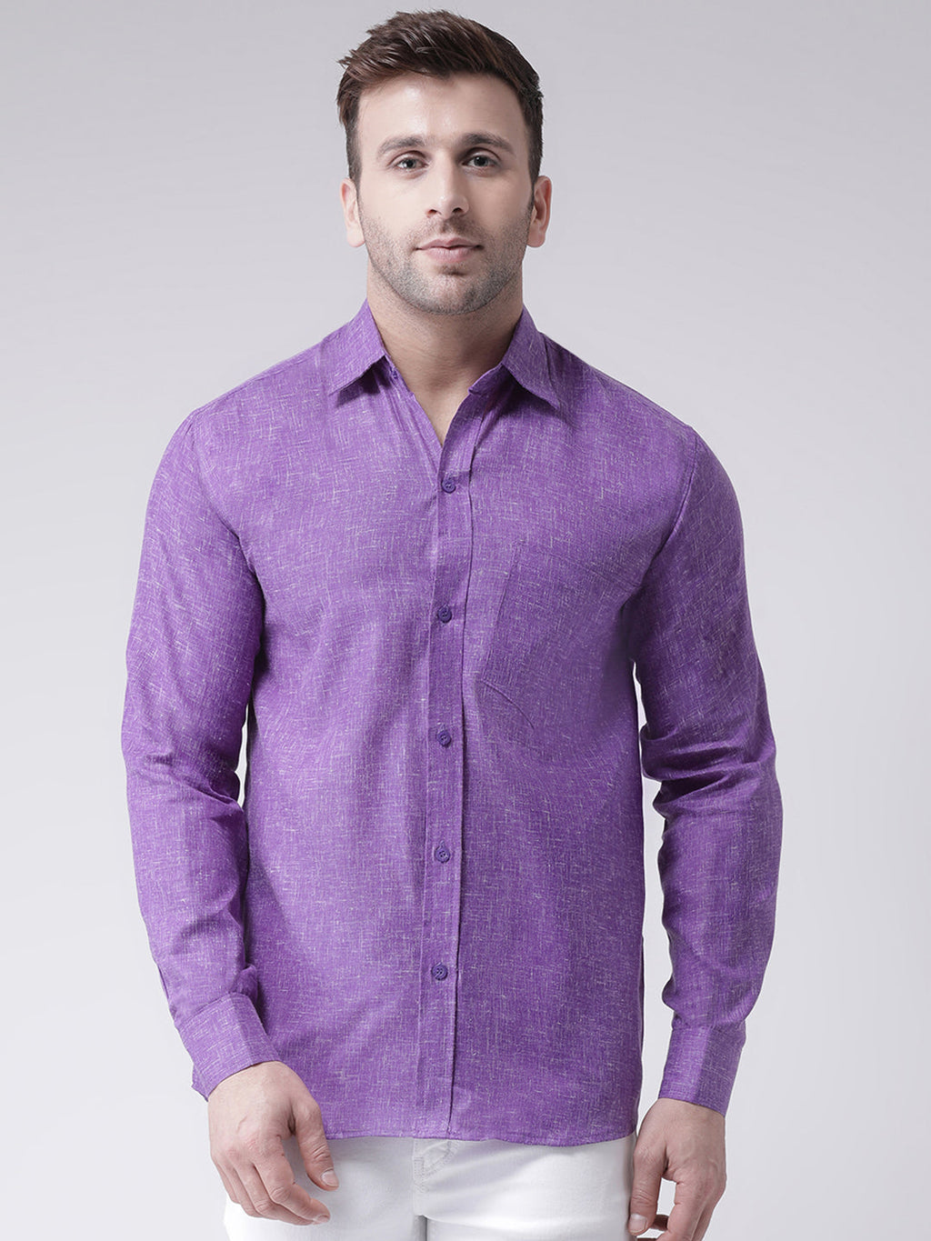 RIAG Purple Men's Full Sleeves Shirt