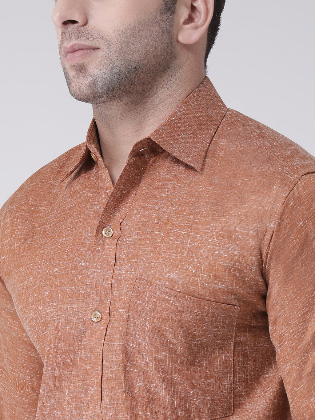 RIAG Brown Men's Full Sleeves Shirt