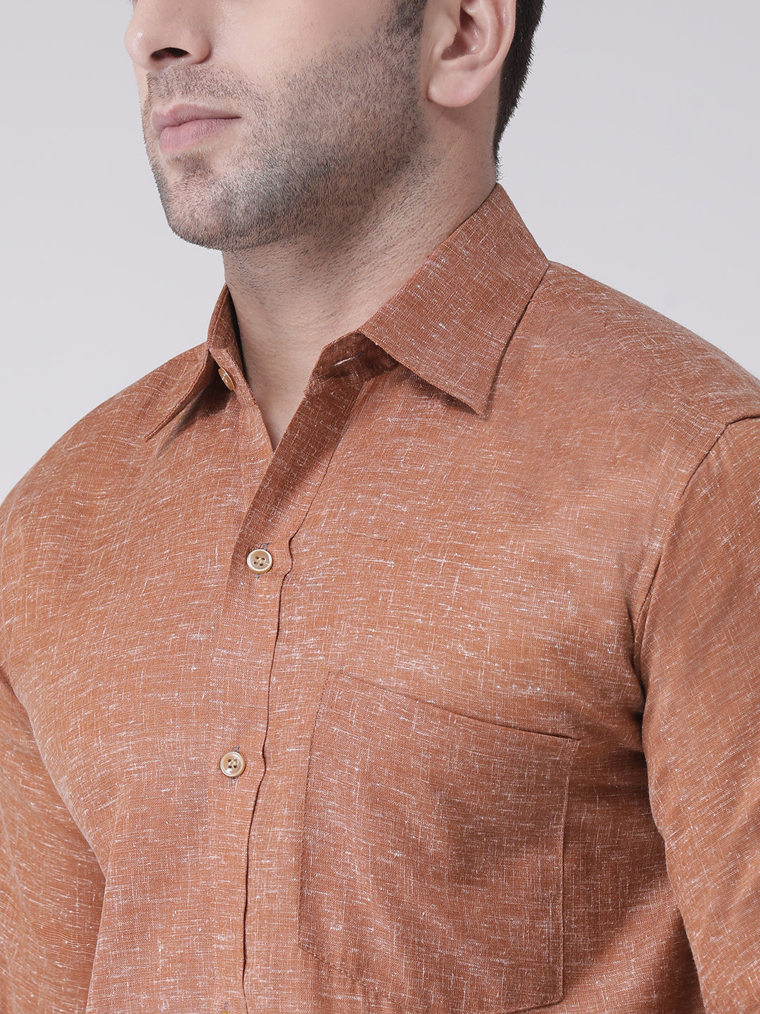 RIAG Brown Men's Full Sleeves Shirt