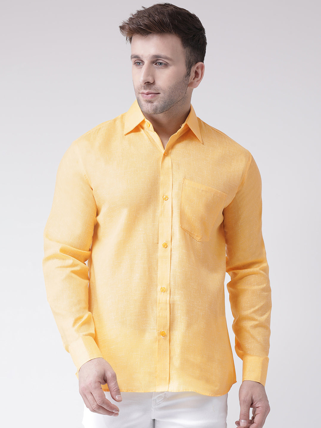 RIAG Yellow Men's Full Sleeves Shirt