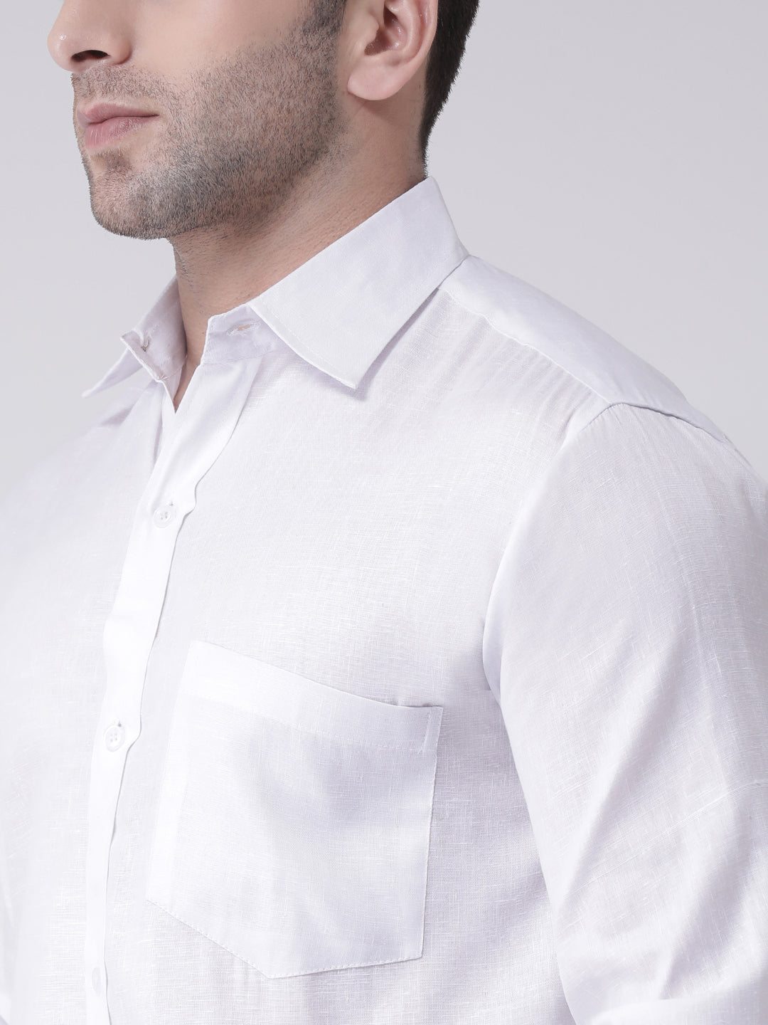 RIAG White Men's Full Sleeves Shirt