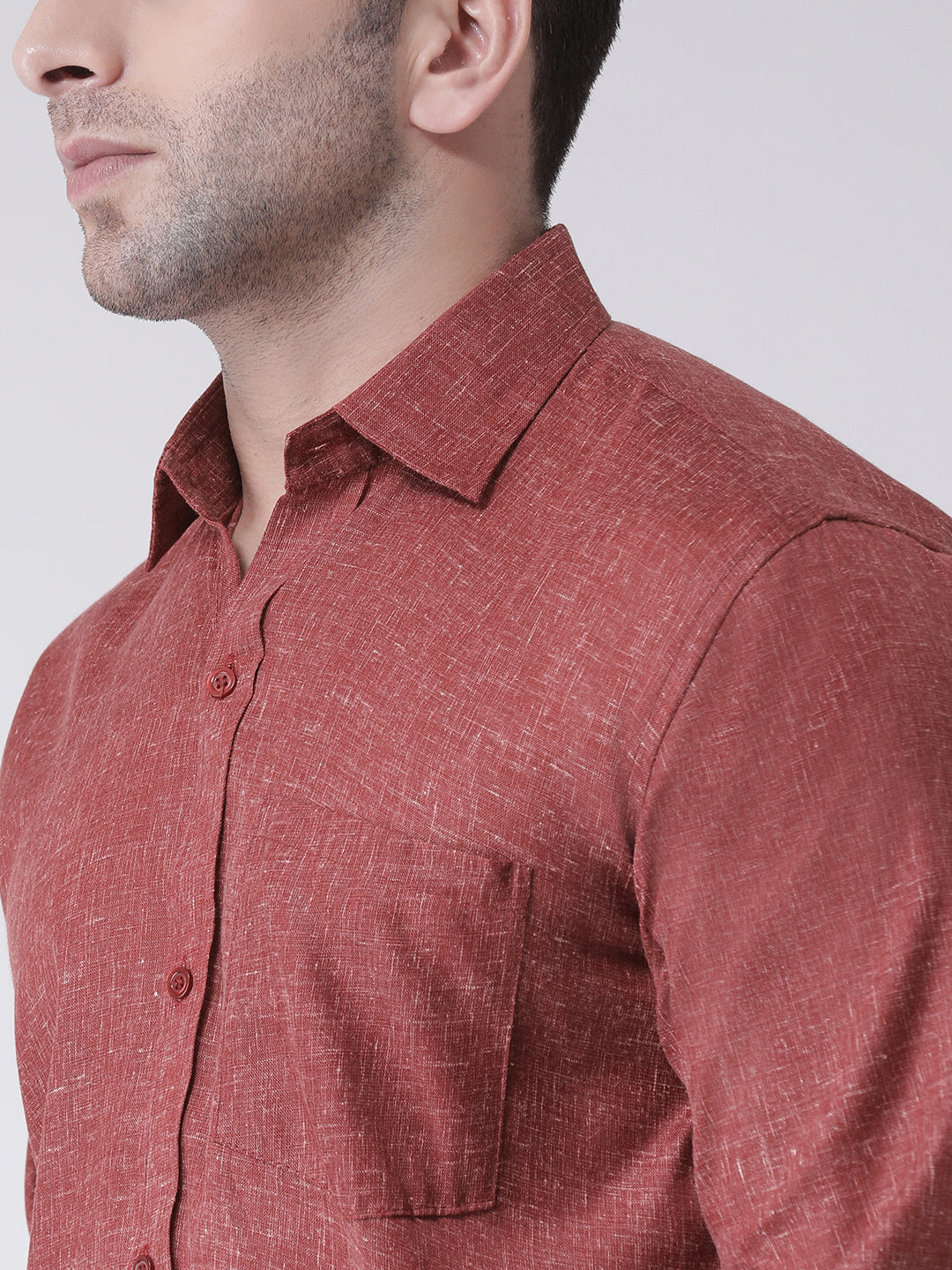 RIAG Brown Men's Full Sleeves Shirt