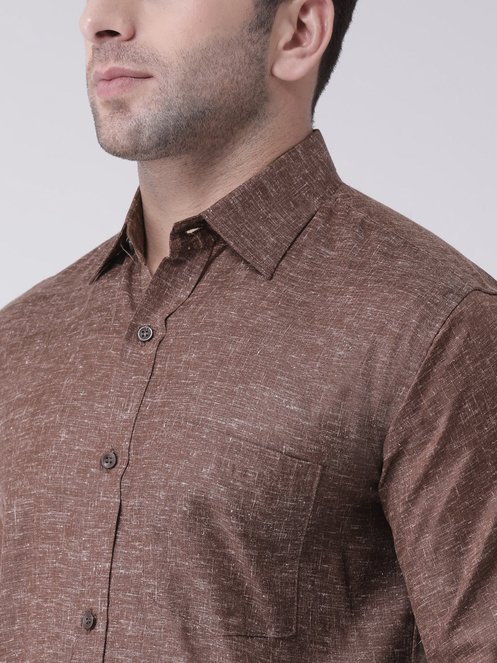 RIAG Brown Men's Full Sleeves Shirt