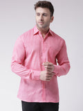 RIAG Pink Men's Full Sleeves Shirt