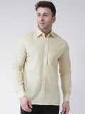 RIAG Beige Men's Full Sleeves Shirt