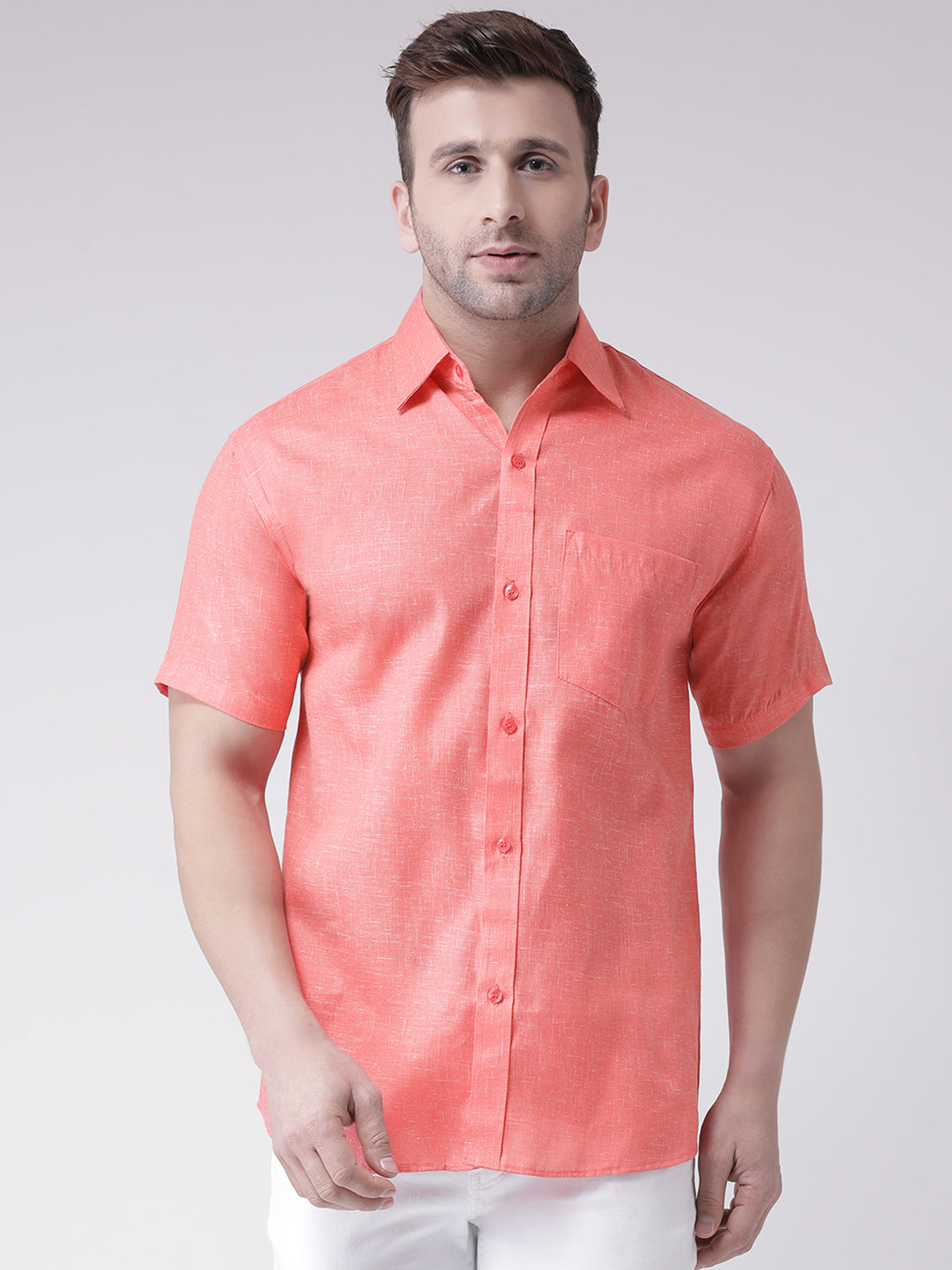 RIAG Orange Men's Half Sleeves Shirt