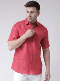 RIAG Red Men's Half Sleeves Shirt