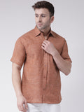 RIAG Brown Men's Half Sleeves Shirt