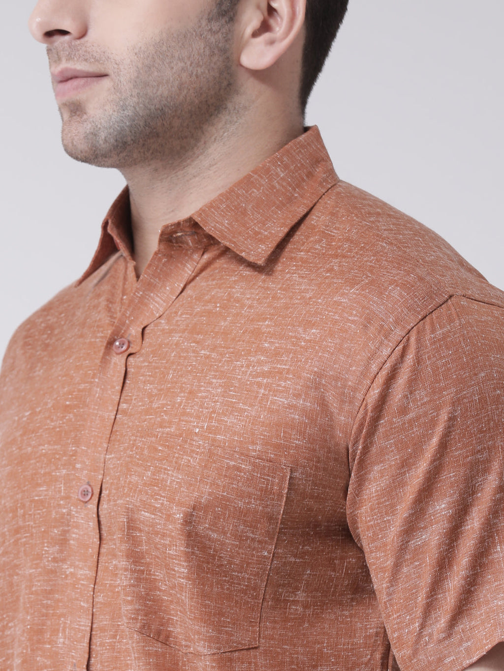 RIAG Brown Men's Half Sleeves Shirt