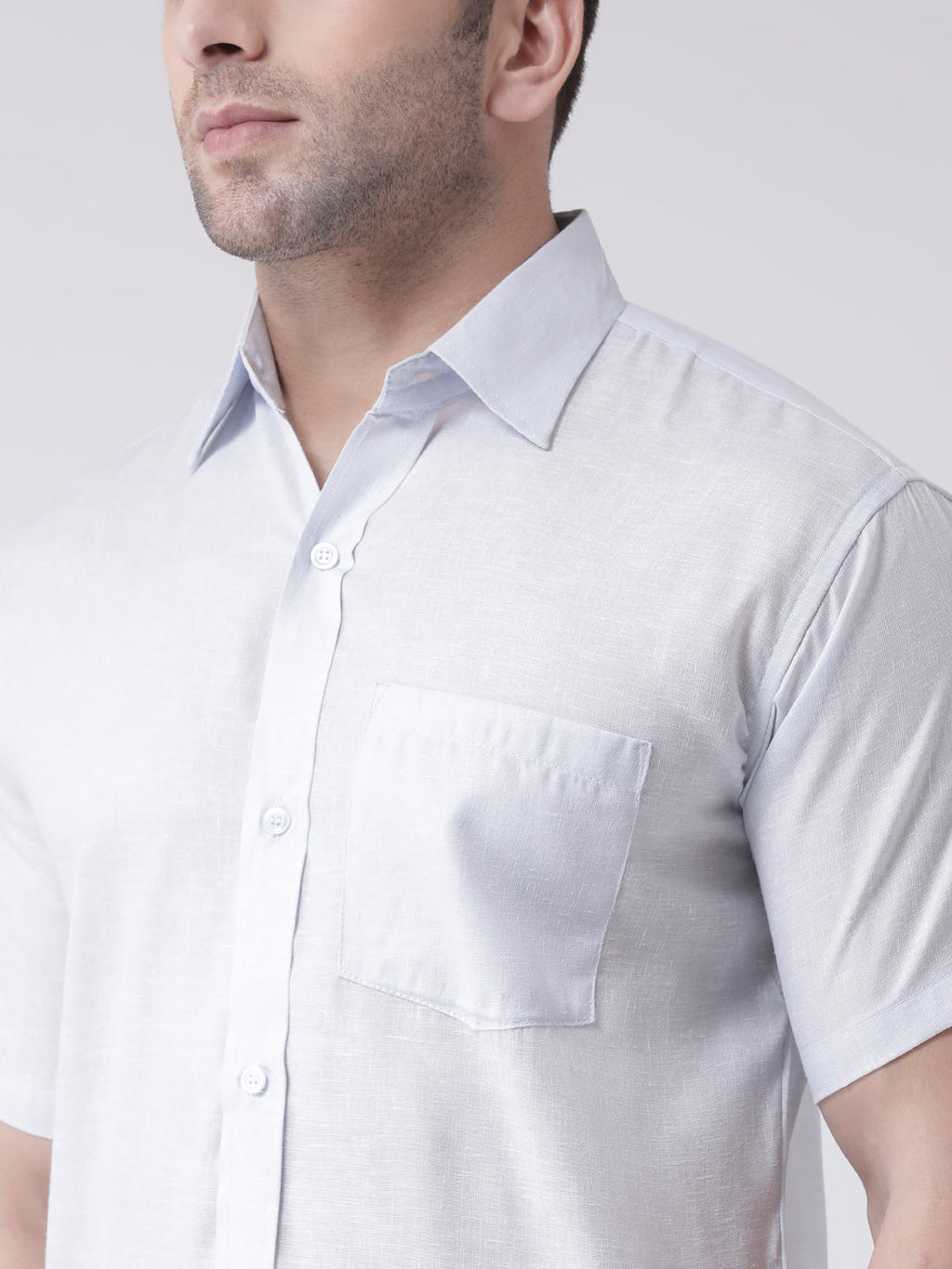 RIAG White Men's Half Sleeves Shirt