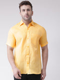 RIAG Yellow Men's Half Sleeves Shirt