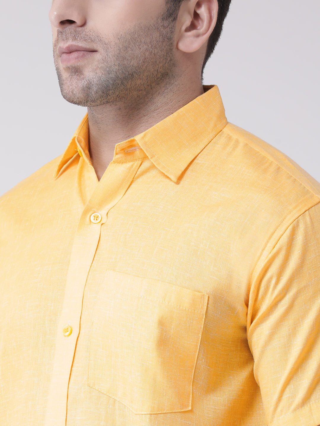 RIAG Yellow Men's Half Sleeves Shirt
