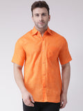 RIAG Orange Men's Half Sleeves Shirt