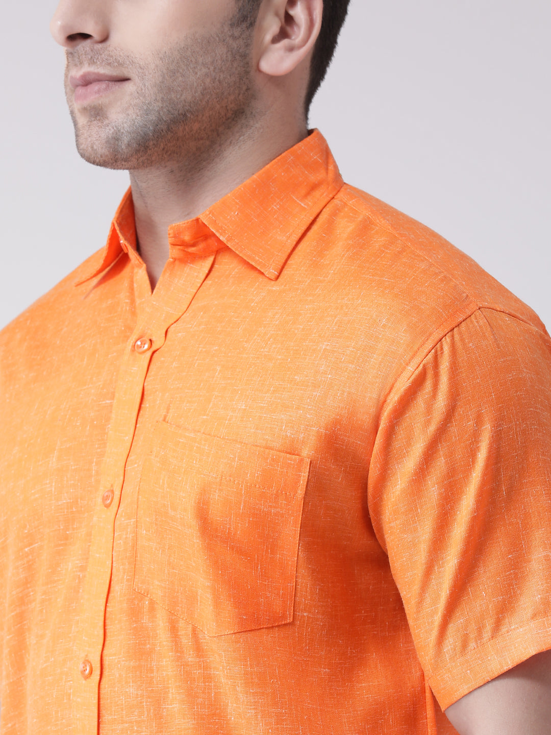 RIAG Orange Men's Half Sleeves Shirt