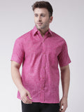 RIAG Purple Men's Half Sleeves Shirt