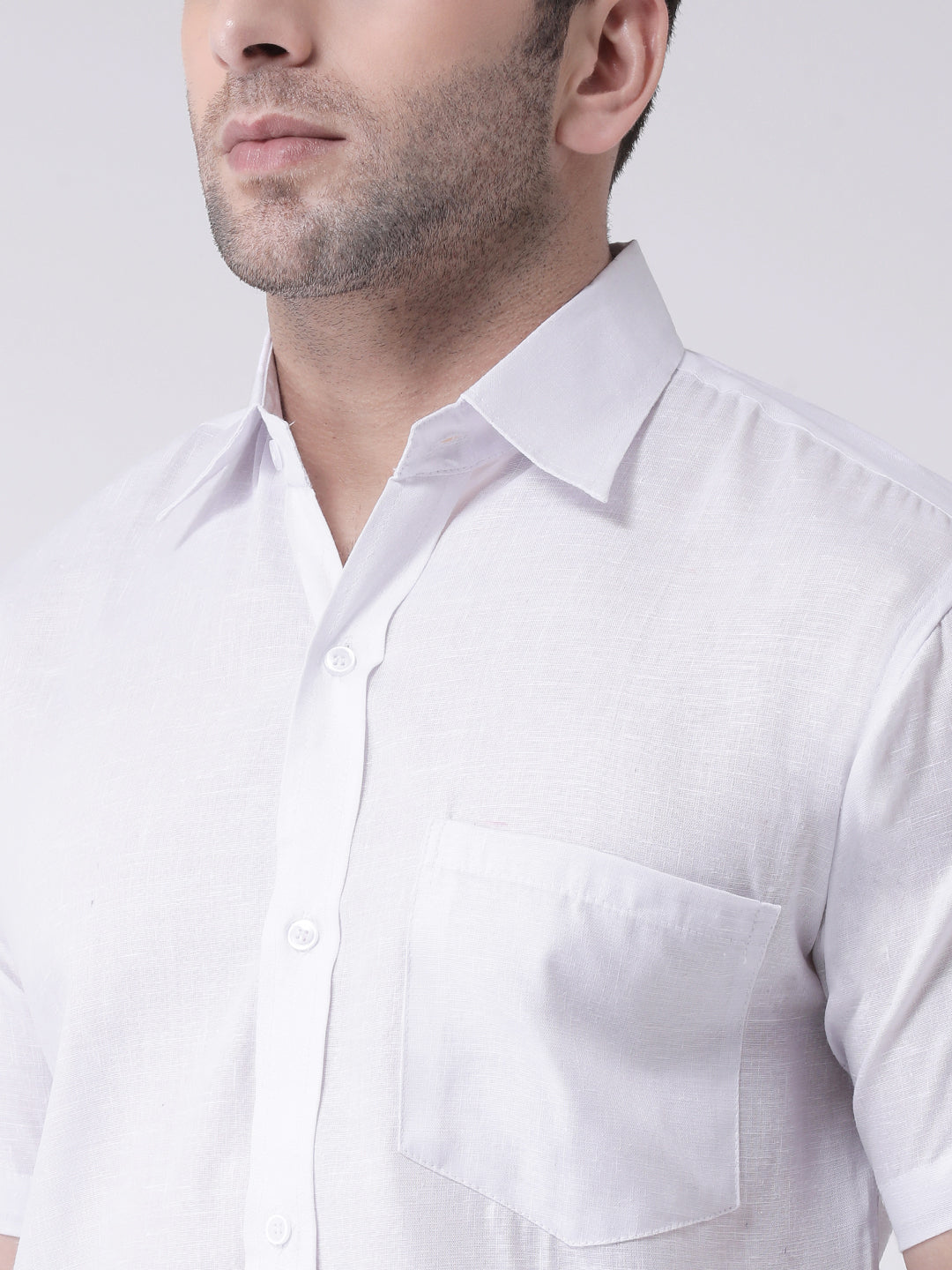 RIAG White Men's Half Sleeves Shirt