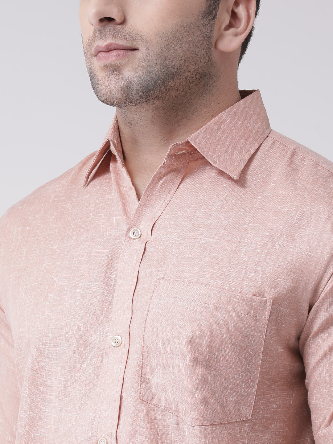 RIAG Beige Men's Half Sleeves Shirt