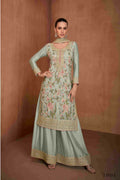 Festive Wear Ethnic Pista Chinon Stitched Suit With Dupatta - Zeeya