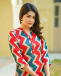 Aayaa Pure Muslin printed Kurti & Pant - Multi Color