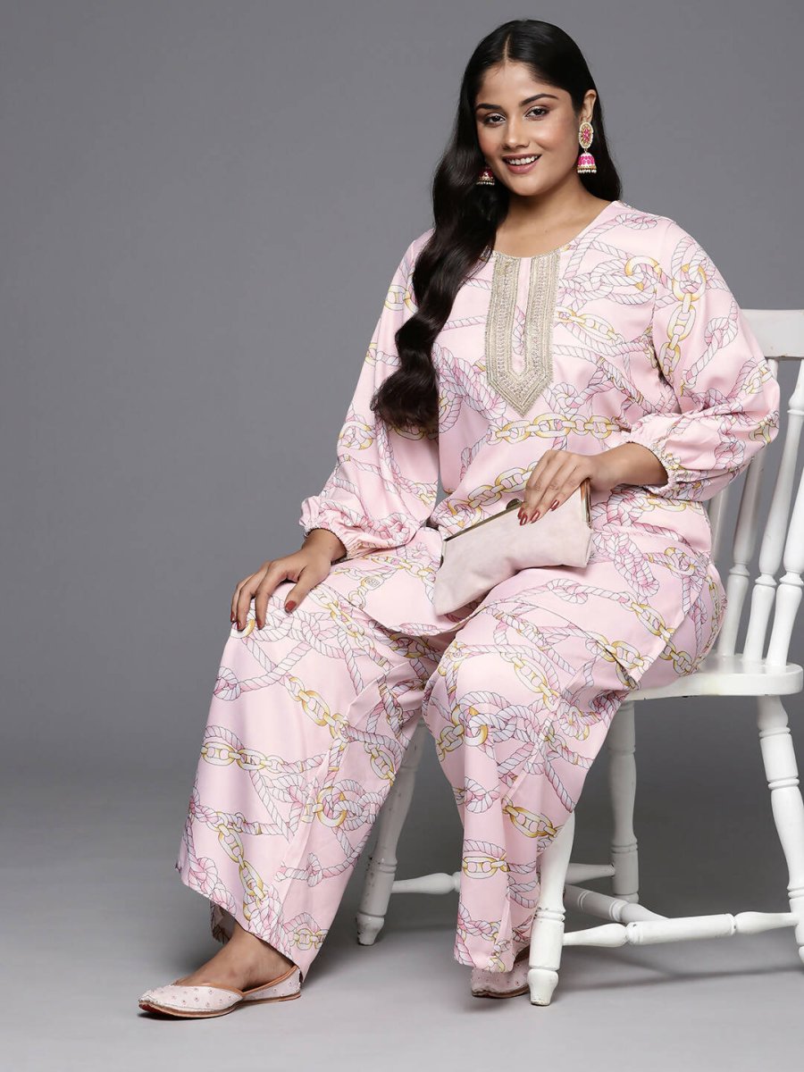 Ahalyaa Women's Traditional Wear Co-ords - Pink