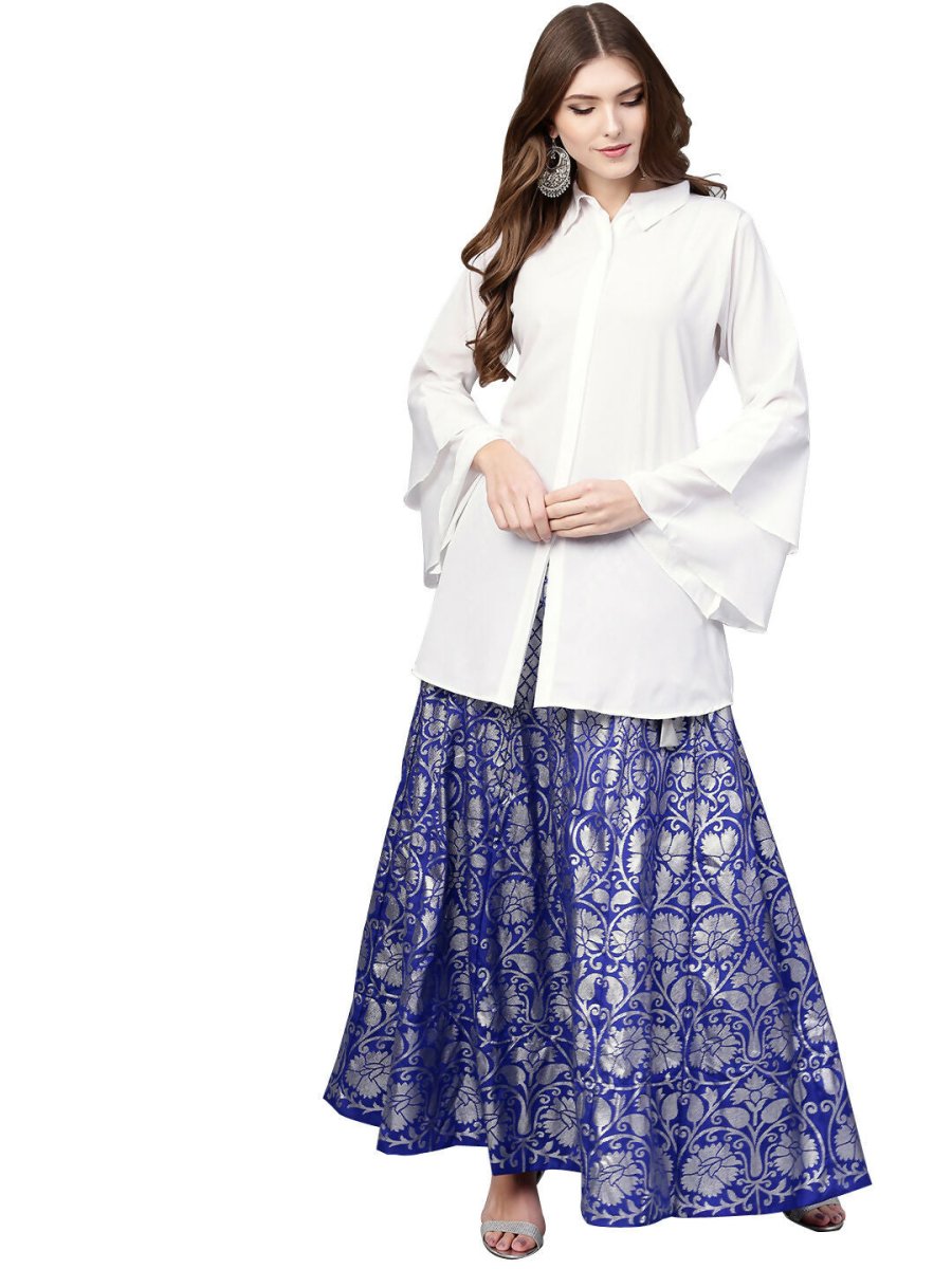 Ahalyaa Women's Traditional Wea Co-ods - White