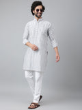 RIAG Grey Men's Ethnic Long Kurta And Pyjama Set