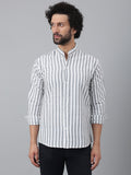 RIAG Grey Men's Chinese Collar Full Sleeves Shirt