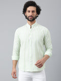 RIAG Green Men's Chinese Collar Full Sleeves Shirt