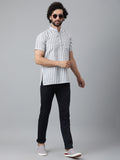 RIAG Grey Color Short Sleeves Casual Men's Cotton Short Kurta