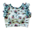 Vamika Sky Blue Georgette Frill Blouse