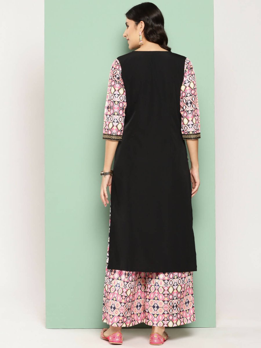 Ahalyaa Women's Traditional wear Kurta Set - Black
