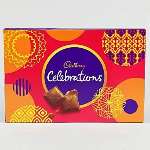 Kundan Ethnic Rakhi and Cadbury Celebrations Box