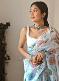 Vamsee Aarushi Mix Color Organza Saree