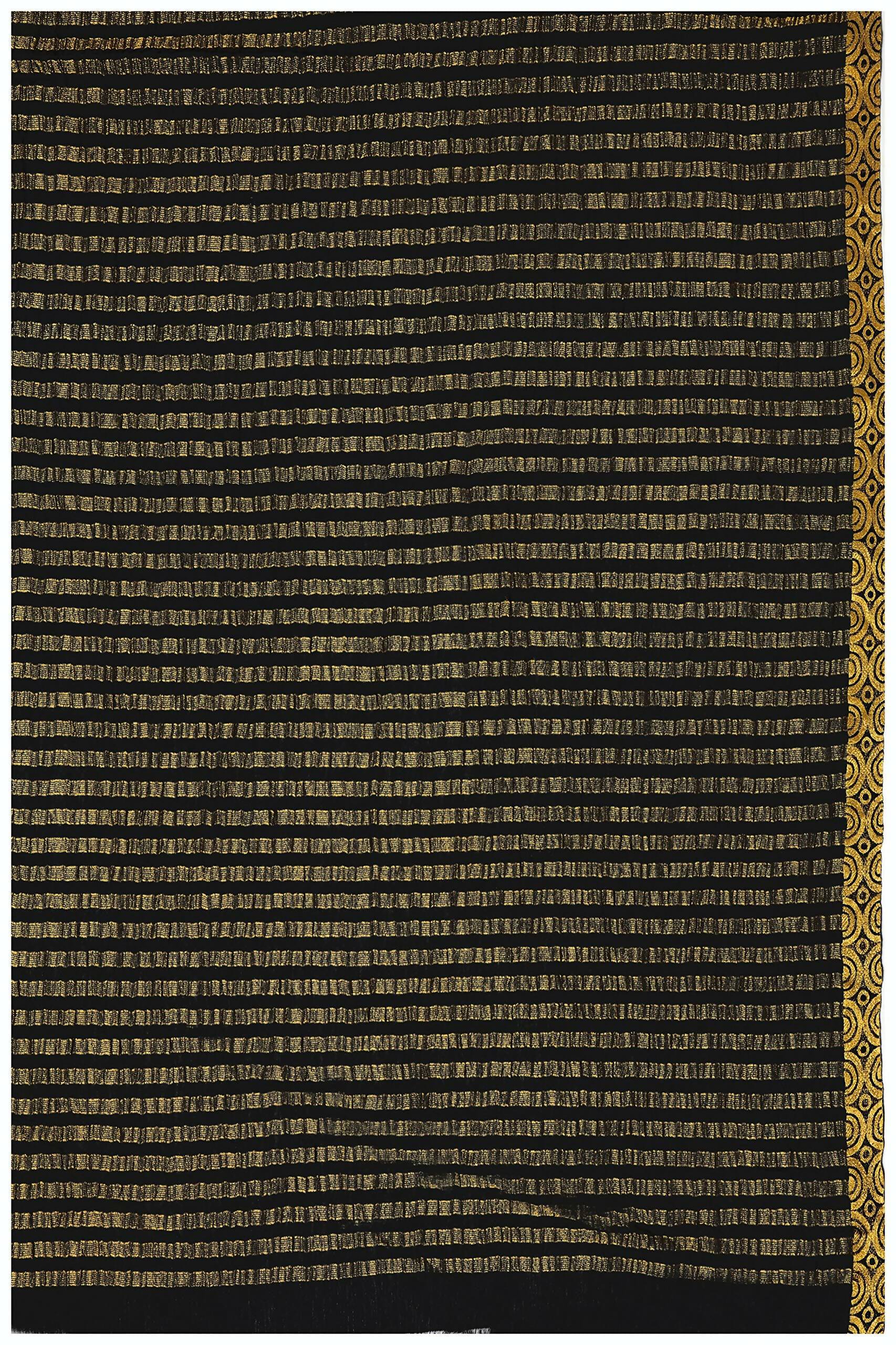 Mimosa Women's Banarasi Chiffon Black Saree