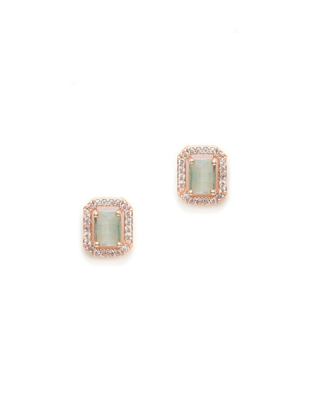 stone stud (mint green ) - Ruby Raang