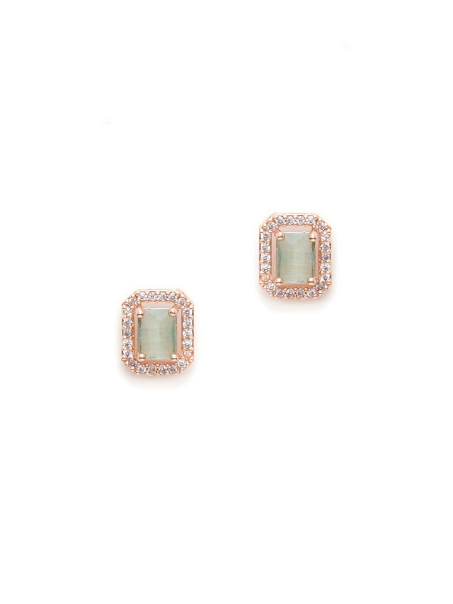 stone stud (mint green ) - Ruby Raang