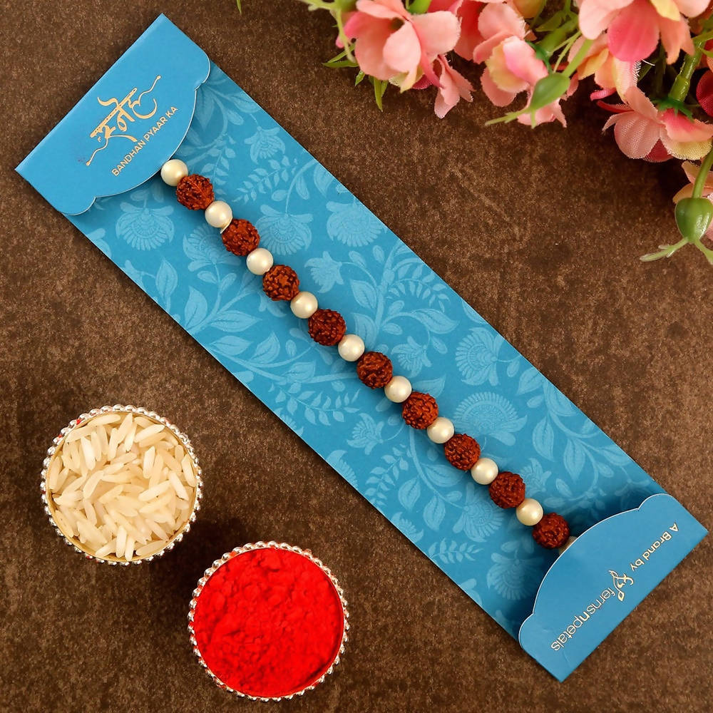Rudraksha Elite Rakhi & Kaju Rolls Box