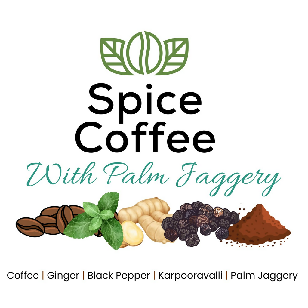 Satvi Wellness Chukkukappi With Karpooravalli/ Panikoorkka and Palm Jaggery Blend of Coffee | Spice Coffee in Tea Bags | Herbal Infusions