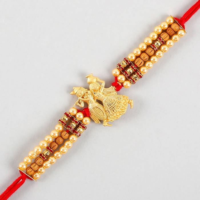 Krishna Designer Rakhi and Soan Papdi
