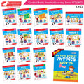 Cardinal Books Preschool Learning Senior KG (UKG) Kit D Set of 16| Cursive Alphabet| Number|Rhymes and Stories| Phonic|Ages 5-6 Years +