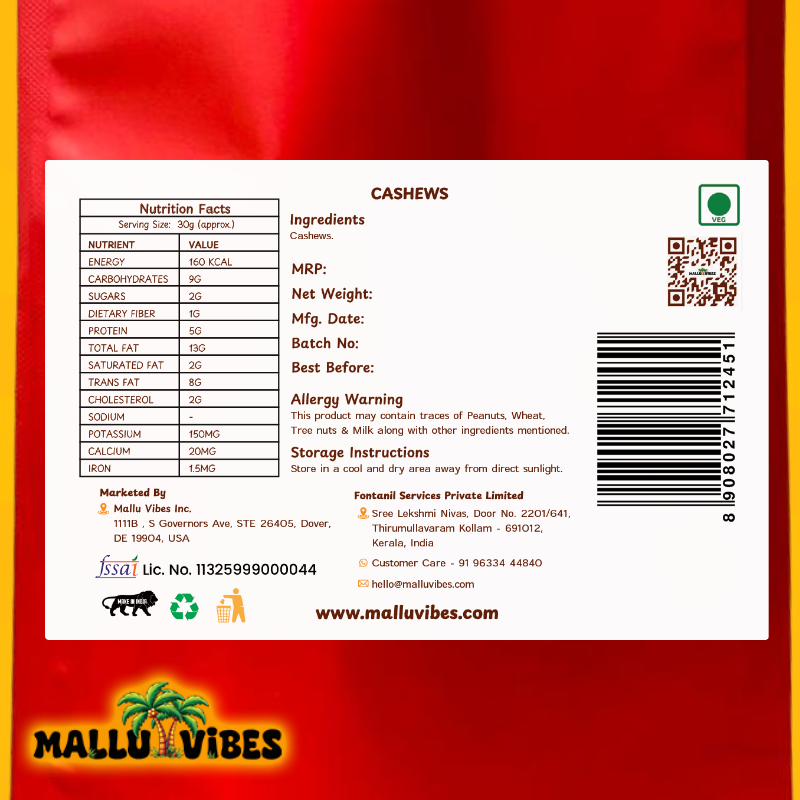 Mallu Vibes Exotic Cashews